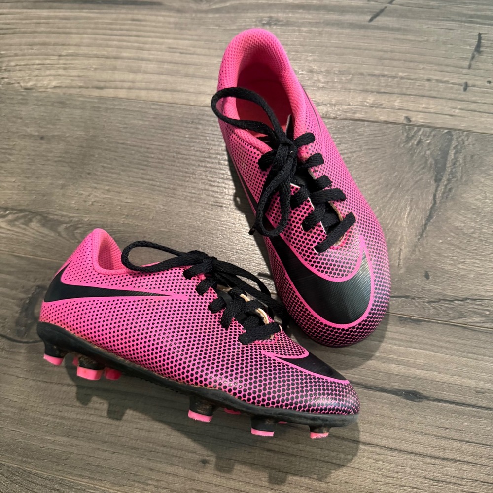 Nike Jr Bravata II FG Pink Blast Black‎ Soccer Cleats 844442-601 Youth Size 11C